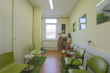 Ein grünes Wartezimmer